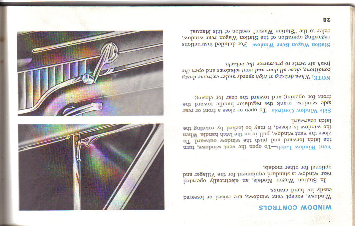 1963 Mercury Comet Owners Manual Page 58